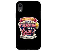 Custodia per iPhone XR Avviso softball può attraversare come una ragazza e colpirti fuori