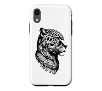 Custodia per iPhone XR Azteco Jaguar Mesoamericano Messicano Tribale Antico Maya