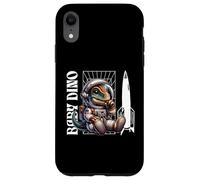 Custodia per iPhone XR Baby Roar Astronaut Dinosaur Dino Space Cosmic Galactic Art