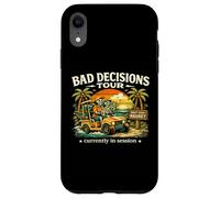 Custodia per iPhone XR Bad Decisions Tour: Skeleton Beach Vacation, divertente umorismo oscuro