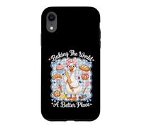 Custodia per iPhone XR Baking The World A Better Place Cute Goose Pun Bake Design