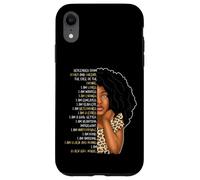 Custodia per iPhone XR Bambini Black Pride Girls I Am Black Girl Magic Leopard Cheetah