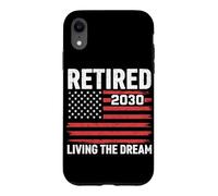 Custodia per iPhone XR Bandiera americana in pensione 2030 Living The Dream
