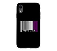 Custodia per iPhone XR Bandiera dell'orgoglio asessuale della zia del codice a barre LGBTQ Amore estetico