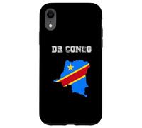 Custodia per iPhone XR Bandiera retrò DR Congo invecchiata