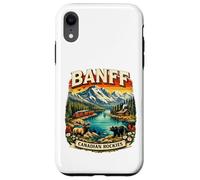 Custodia per iPhone XR Banff Canada Retro Mountain Scenico Parco Nazionale Souvenir