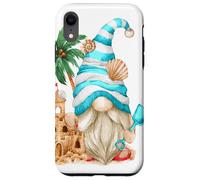 Custodia per iPhone XR Beach Lover With Flip Flops And Sand Castle Funny Gnome