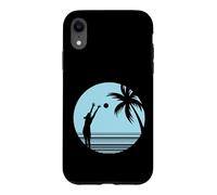 Custodia per iPhone XR Beachvolley sulla sabbia sotto le palme