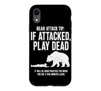 Custodia per iPhone XR Bear Attack Tip Se Attaccato Gioca Morto Divertente Escursionismo Umorismo