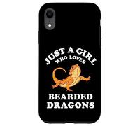 Custodia per iPhone XR Bearded Dragon Pet Lizard Reptile Animal Gift Black