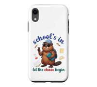 Custodia per iPhone XR Beaver Back To School Vibes Scuole In Let The Chaos Begin