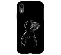 Custodia per iPhone XR Beaver Line Art Cool Drawing Animal Love Forest Motivo