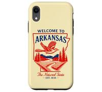 Custodia per iPhone XR Benvenuti in Arkansas Design Vintage per Amanti della Natura