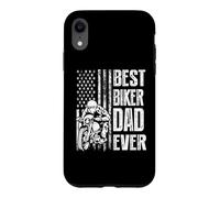 Custodia per iPhone XR Best Biker Dad Ever Motocrycle American Flag For Daddy