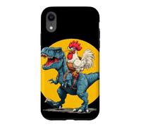 Custodia per iPhone XR Best Friends - Costume da pollo per gli amanti dei dinosauri