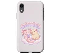 Custodia per iPhone XR Besties Axolotl Capybara Bubble Tea Carino Kawaii Anime Animale