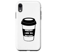 Custodia per iPhone XR Bevi prima il caffè e poi pagaia in kayak