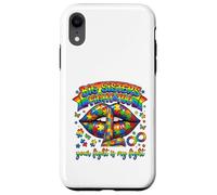 Custodia per iPhone XR Big Sisters Fight Too Autism Awareness Puzzle Labbra