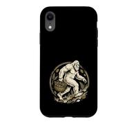 Custodia per iPhone XR Bigfoot Foraging Morel Funghi Botanici Woodland Scene