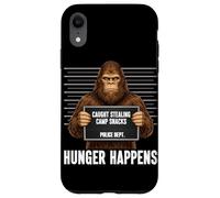 Custodia per iPhone XR Bigfoot Mugshot sorpreso a rubare snack da campo La fame accade