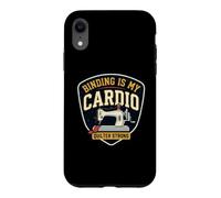 Custodia per iPhone XR Binding Is My Cardio Funny Quilting macchina da cucire Quilter