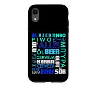 Custodia per iPhone XR Birra in diverse lingue bevitori di birra organi puri