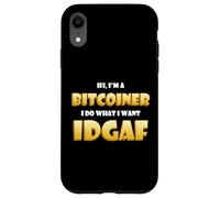 Custodia per iPhone XR Bitcoin IDGAF Meme Cute Blockchain Costume BTC Bitcoiner