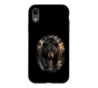 Custodia per iPhone XR Black Bear Mountain Wilderness Wilderness Amante degli orsi