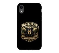 Custodia per iPhone XR Black Bear Supply Co Wilderness Goods - Spilla vintage