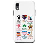 Custodia per iPhone XR BLM Human Rights Feminism Trans Science Books LGBTQ Kindness