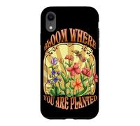Custodia per iPhone XR Bloom Where You Are Planted Design vintage floreale