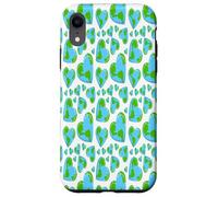 Custodia per iPhone XR Blu Verde Pianeta Cuori Giornata della Terra Ecologia Ambiente