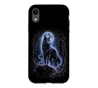 Custodia per iPhone XR Blue Moon Wolf Mistico Foresta Fantasia Gotica Grafica