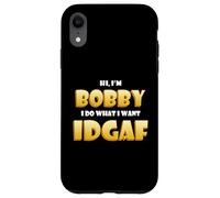 Custodia per iPhone XR Bobby Costume IDGAF Funny Meme Halloween Bob Costume Bobbys