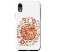 Custodia per iPhone XR Boho Basketball Flower Garden Spring