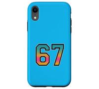 Custodia per iPhone XR Bold 67 Gradient Numbers - Meme Slang Art per i fan della Gen Alpha