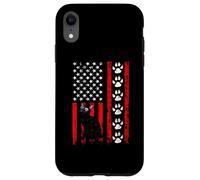 Custodia per iPhone XR Bombay Cat 4th of July Patriotic American Flag Paws Lover
