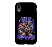 Custodia per iPhone XR Bootleg Six Seven Meme Space Galaxy - Simpatici gatti