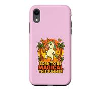 Custodia per iPhone XR Born to Be Magical Summer Vibes Ananas Unicorno