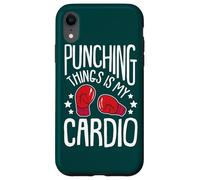 Custodia per iPhone XR Boxer Citazione Punching Things Is My Cardio Funny Boxing