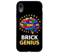Custodia per iPhone XR Brick Genius Master Builder Blocks Building Compleanno Bambini
