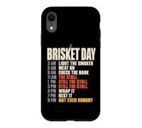 Custodia per iPhone XR Brisket Day Schedule Funny BBQ Smoker Pitmaster The Stall