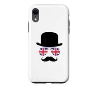 Custodia per iPhone XR British Gentleman - Cappello a bombetta, motivo: aviatori Union Jack