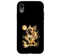 Custodia per iPhone XR Bulldog francese che ulula alla luna Meme