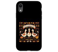 Custodia per iPhone XR Buon Ringraziamento Oche autunno raccolto Goose fan