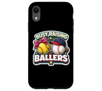 Custodia per iPhone XR Busy Raising Ballers Softball Baseball Padre Papà Bambini Papà