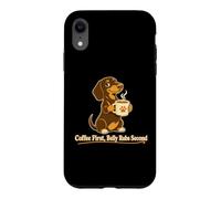 Custodia per iPhone XR Caffè Prima Pancia Strofina Secondo Caffè