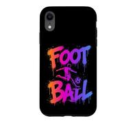 Custodia per iPhone XR Calcio Cool Graffiti Urban Streetwear Calcio Atleta