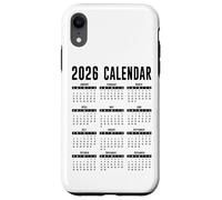 Custodia per iPhone XR Calendario 2026, maglia da uomo, donna, bambino, calendario 26