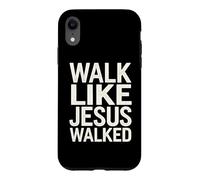 Custodia per iPhone XR Cammina come Gesù camminava fede devoto religioso cristiano
